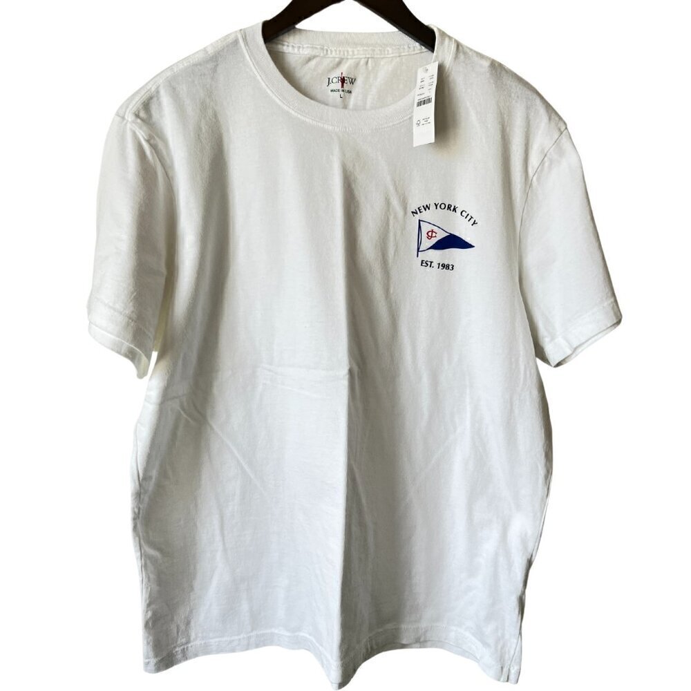 J. Crew Men's New York Oxford Pennant TShirt, Large